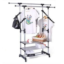 Cremalheira de aço multifuncional vestuário Display Stand roupas penduradas prateleira (GDS-065)